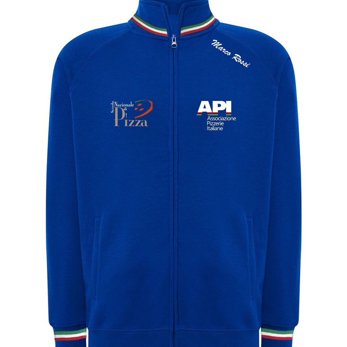 FELPA  FUL ZIP API Blu e Nera