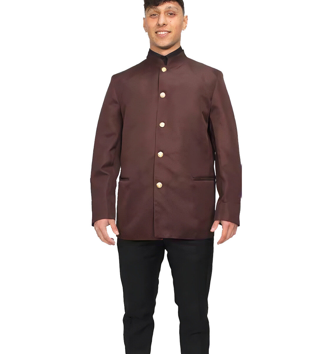 Giacca Coreana Cameriere Marrone