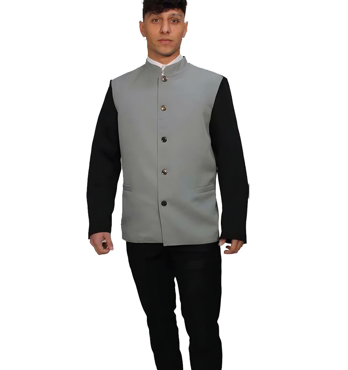 Giacca Coreana Cameriere Grigio