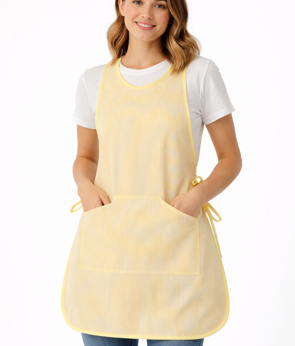 Poncho a Righe Giallo