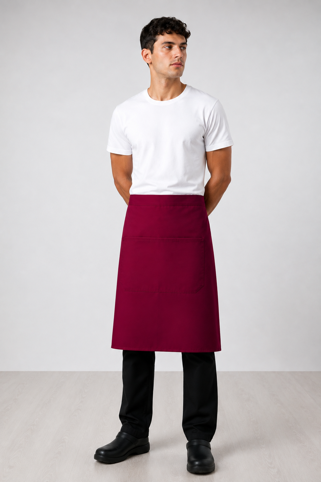 Grembiule Barman Lungo Bordeaux 100% Poliestere