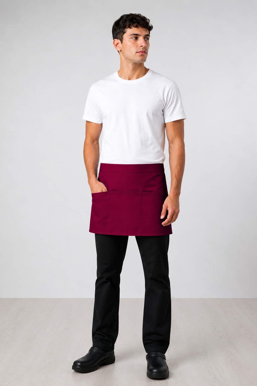 Grembiule Barman Corto Bordeaux 100% Poliestere