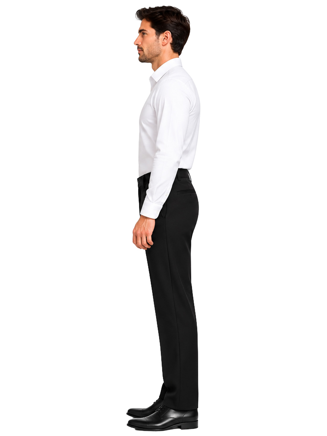 Pantalone Cameriere Uomo Poly/Viscosa Elasticizzato – Blu Navy e Nero - immagine 5