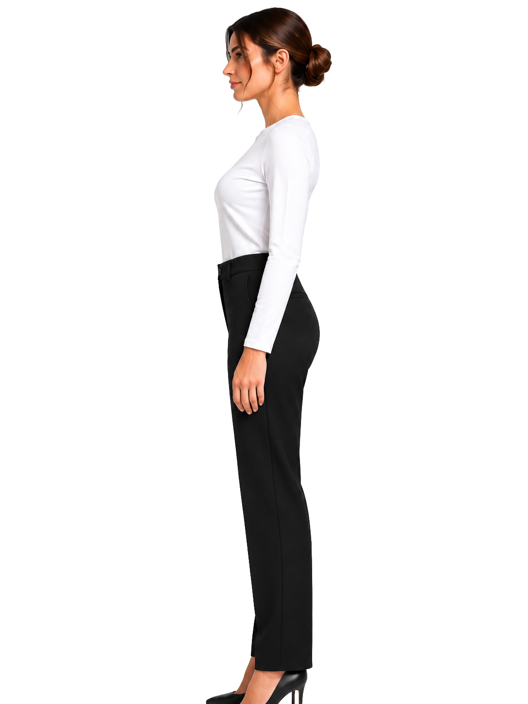 Pantalone Cameriera Donna Giada Poly/Viscosa Nero - immagine 3