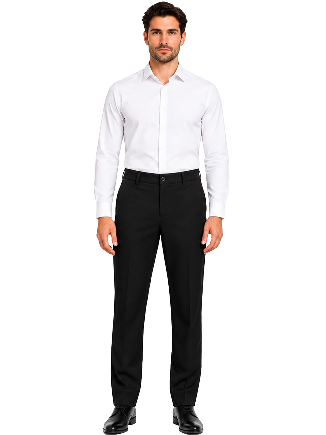 Pantalone cameriere uomo poly viscosa elasticizzato nero