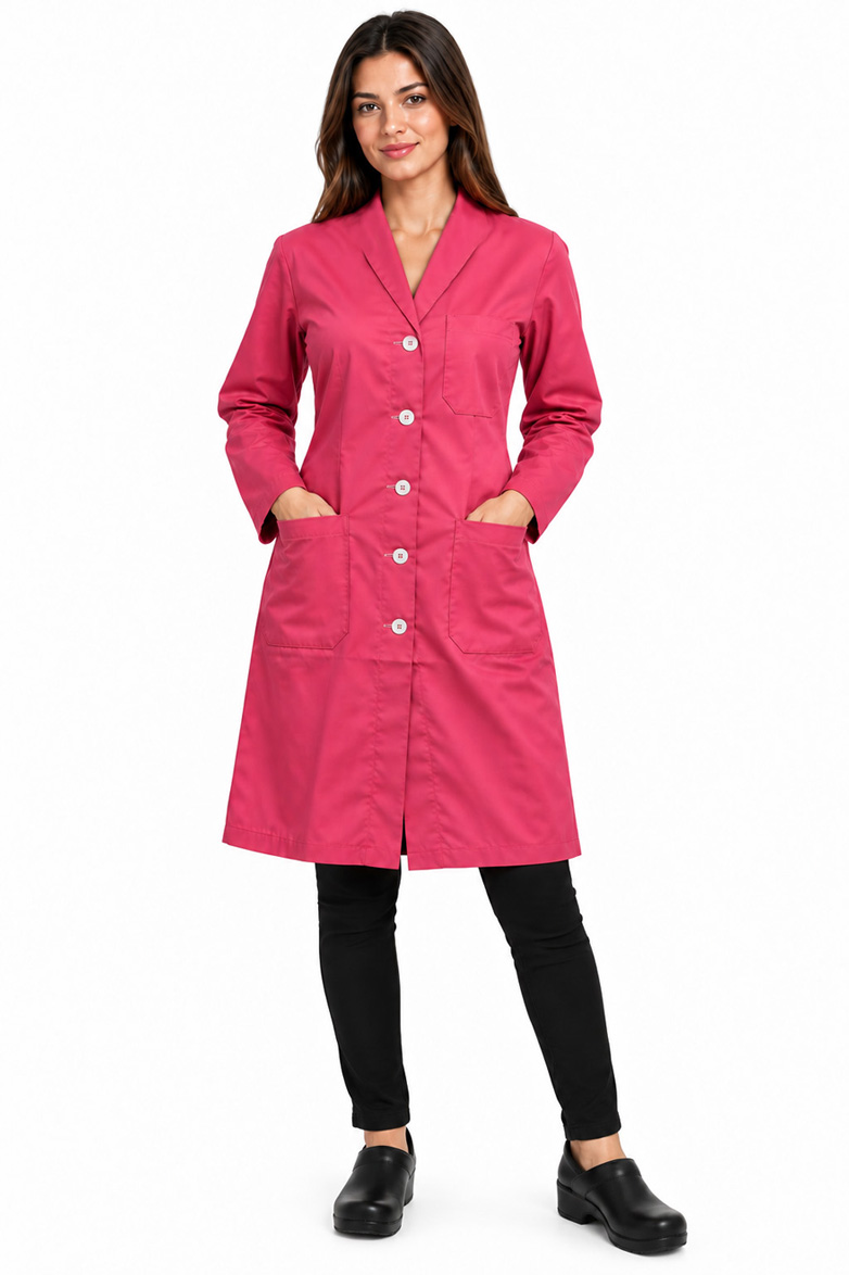 Camice Donna Woody a Scialle Fucsia – 60% Cotone 40% Poliestere